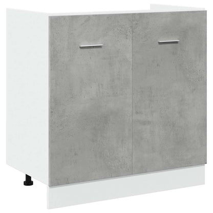 Armadio per Lavabo “Lyon” Grigio Cemento 80x46x81,5 cm in