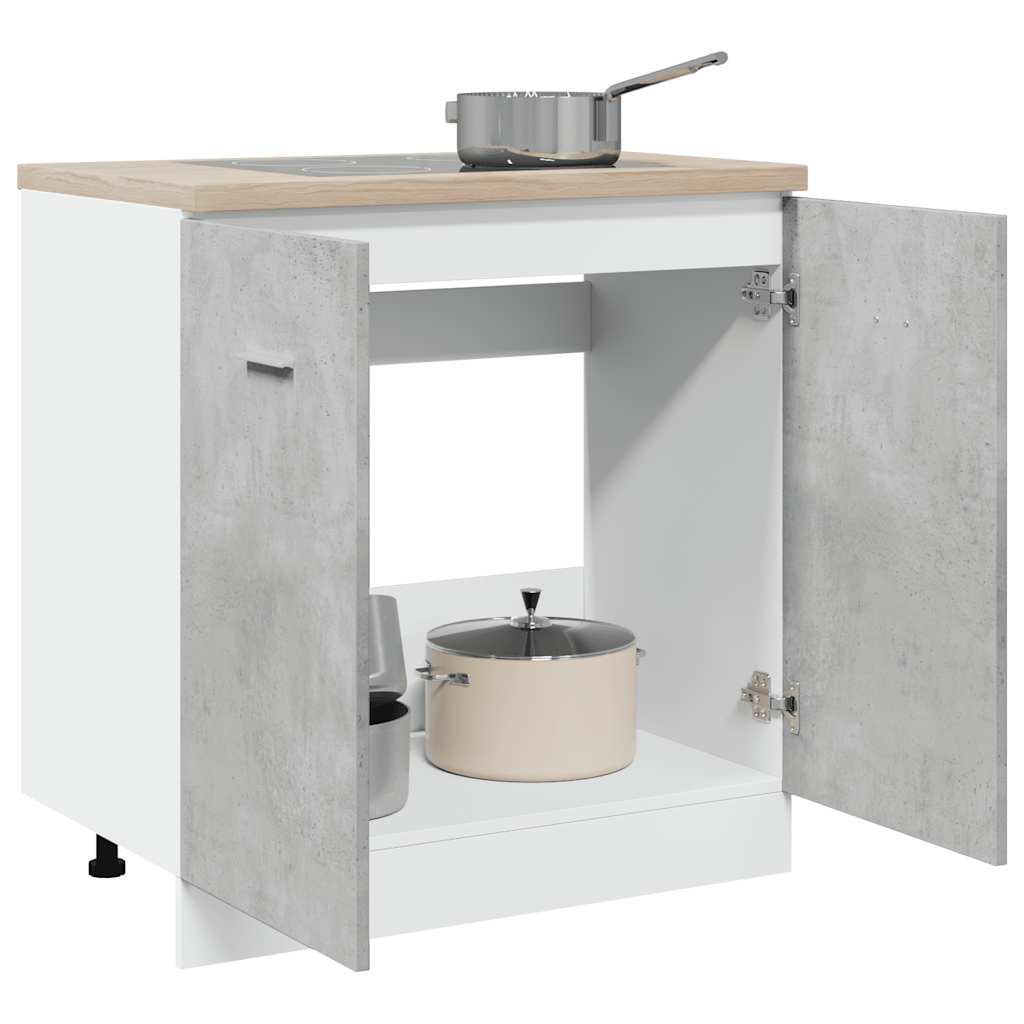 Armadio per Lavabo “Lyon” Grigio Cemento 80x46x81,5 cm in - homemem39