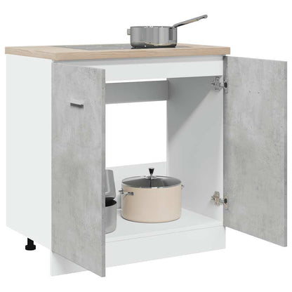 Armadio per Lavabo “Lyon” Grigio Cemento 80x46x81,5 cm in - homemem39