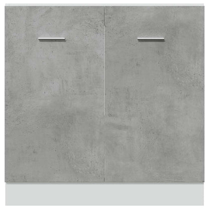 Armadio per Lavabo “Lyon” Grigio Cemento 80x46x81,5 cm in - homemem39