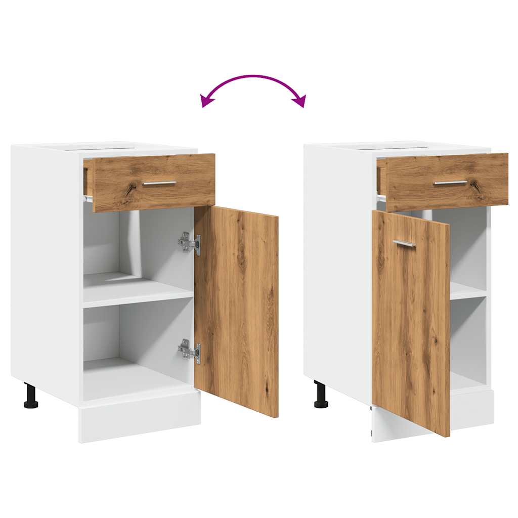 Cassettiera “Lyon” Rovere Artigianale 40x46x81,5 cm - homemem39