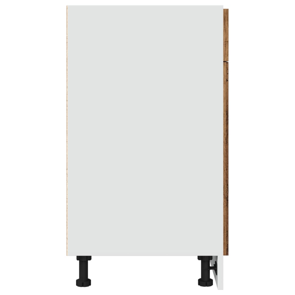 Mobile con Cassetto “Lyon” Legno Antico 50x46x81,5cm - homemem39