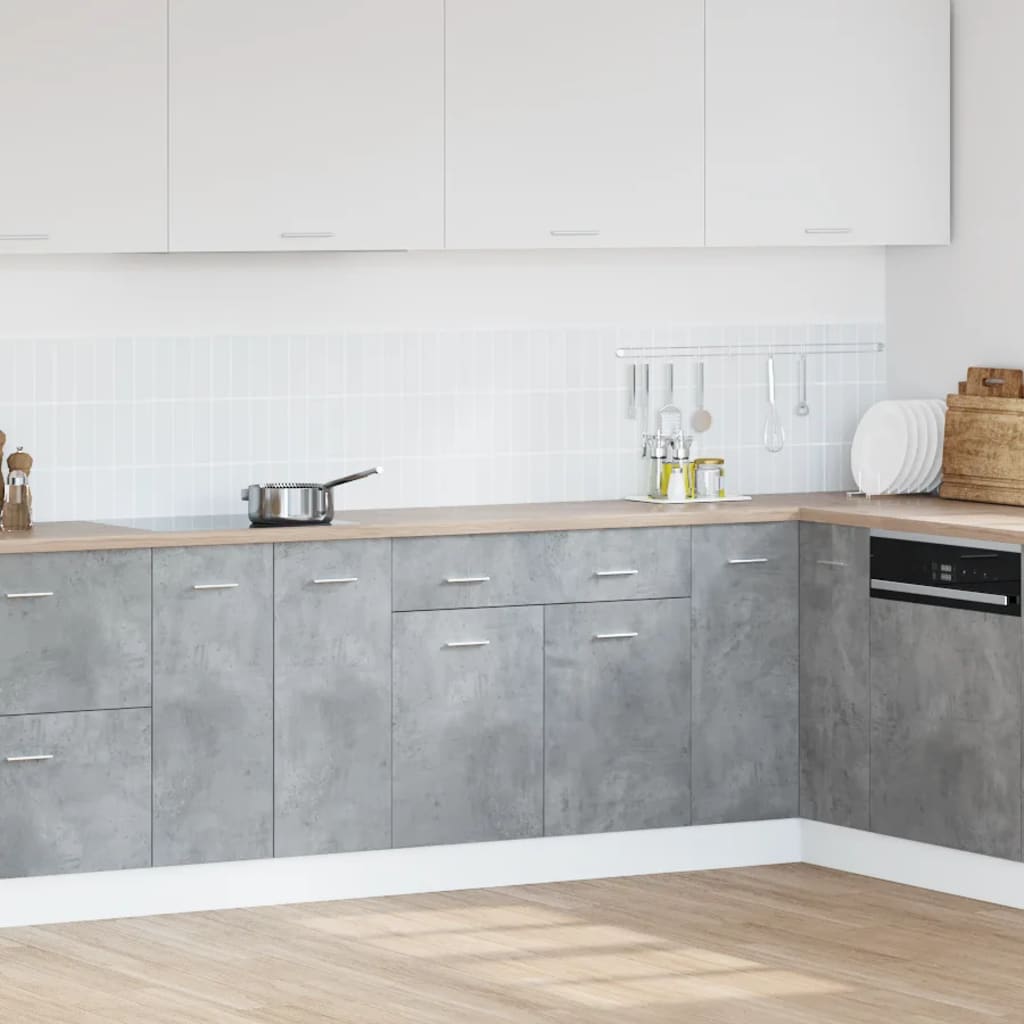 Armadio Inferiore Cassetto “Lyon” Grigio Cemento 80x46x81,5 - homemem39