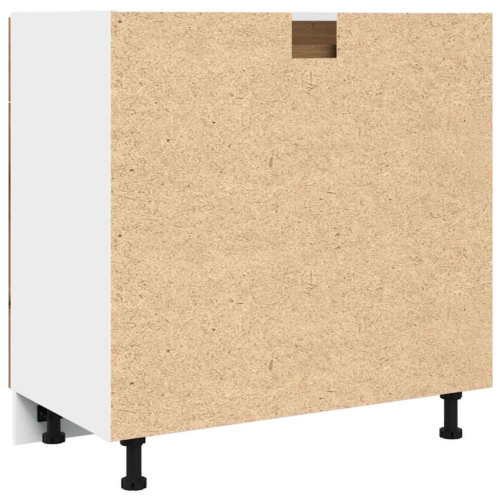 Cassettiera “Lyon” Rovere Artigianale 80x46x81,5 cm - homemem39