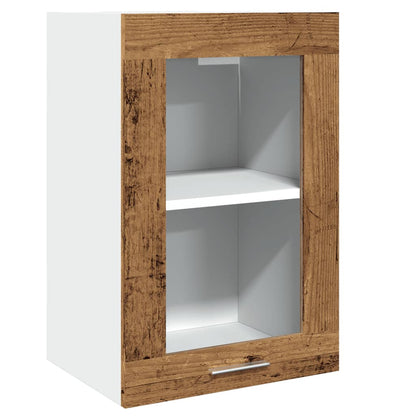 Mobile Pensile “Lyon” Vetro Legno Antico 40x31x60 cm - homemem39