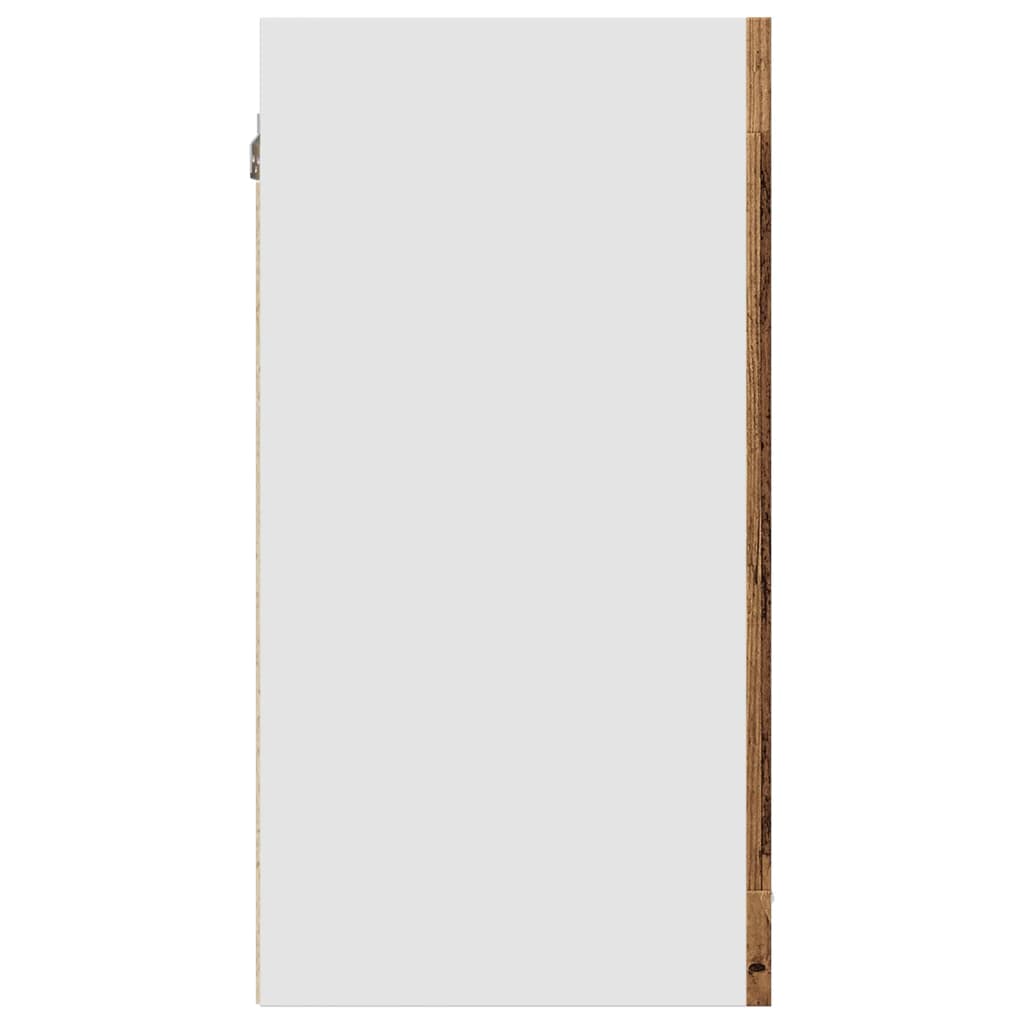 Mobile Pensile “Lyon” Vetro Legno Antico 40x31x60 cm | homemem39