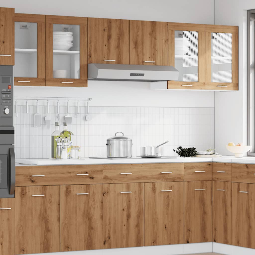 Pensile Vetro “Lyon” Rovere Artigianale 40x31x60 cm - homemem39