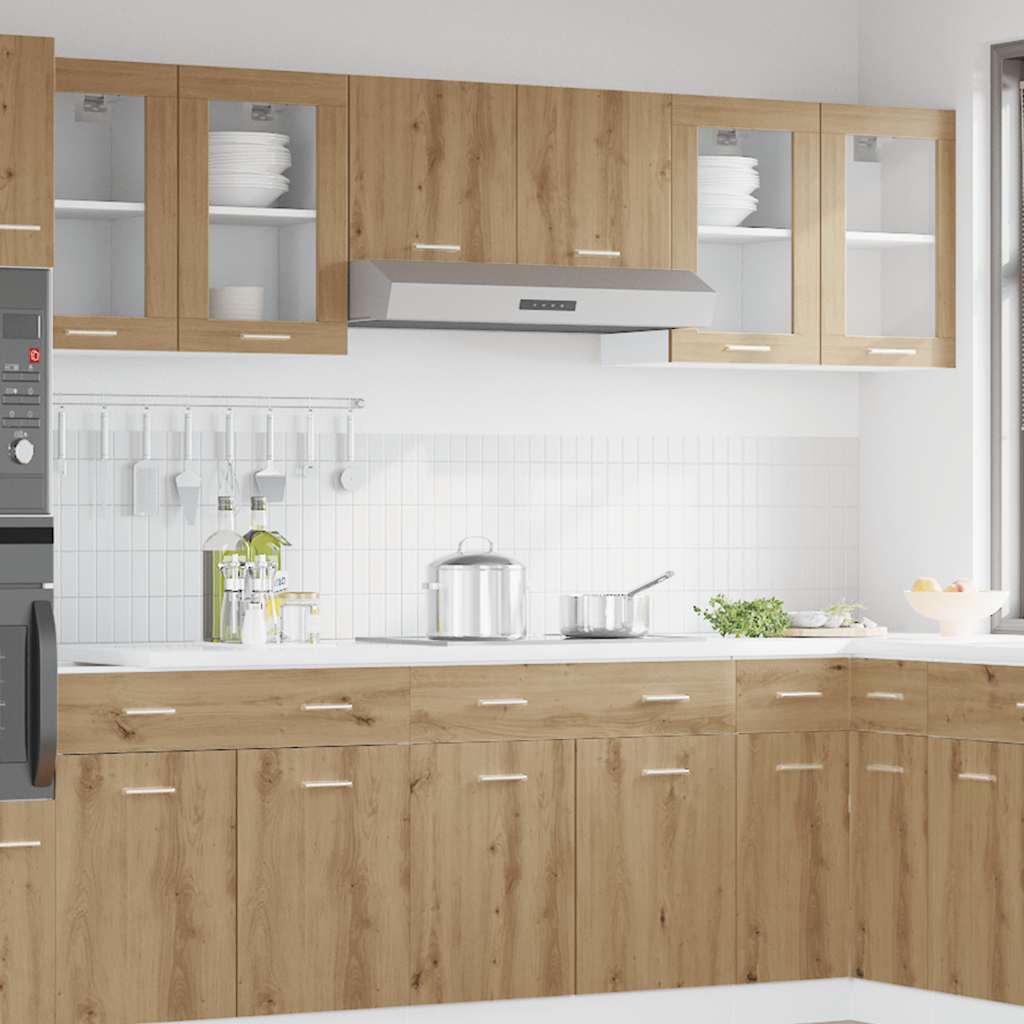 Pensile Vetro “Lyon” Rovere Artigianale 40x31x60 cm | homemem39