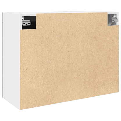 Mobile Pensile con Vetro “Lyon” Grigio Cemento 80x31x60 cm - homemem39