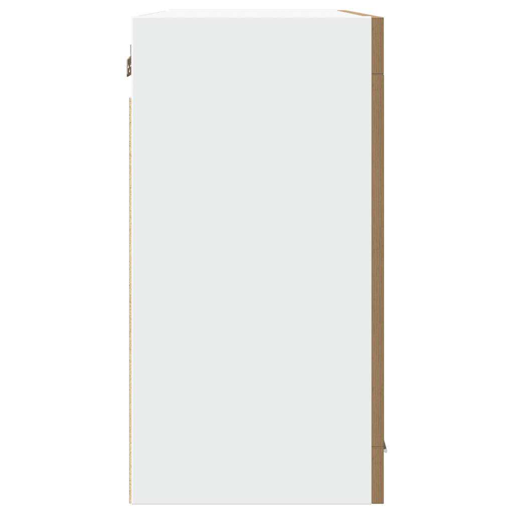 Pensile con Vetro “Lyon” Rovere Artigianale 80x31x60 cm | homemem39