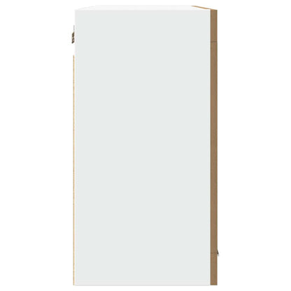 Pensile con Vetro “Lyon” Rovere Artigianale 80x31x60 cm | homemem39