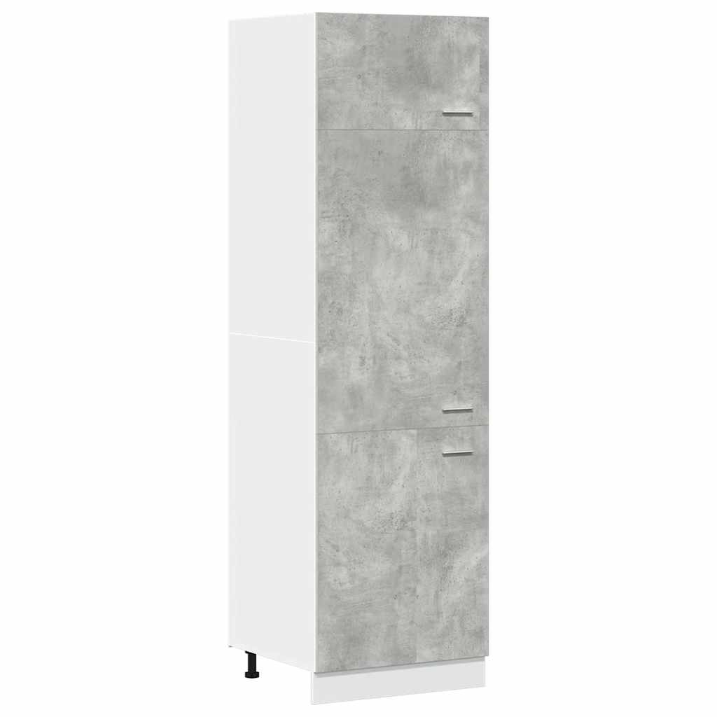 Mobile per Frigo “Lyon” Grigio Cemento 60x57x207 cm - homemem39