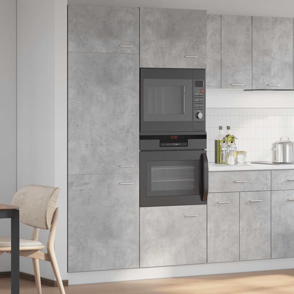 Mobile per Frigo “Lyon” Grigio Cemento 60x57x207 cm - homemem39