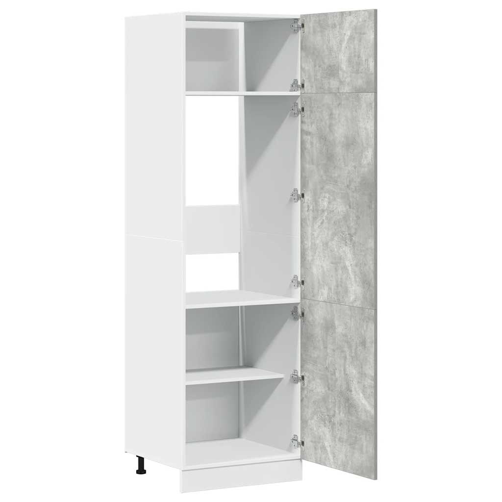 Mobile per Frigo “Lyon” Grigio Cemento 60x57x207 cm - homemem39