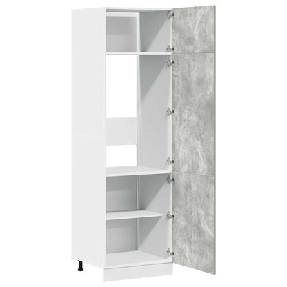 Mobile per Frigo “Lyon” Grigio Cemento 60x57x207 cm - homemem39