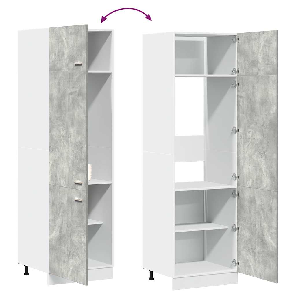 Mobile per Frigo “Lyon” Grigio Cemento 60x57x207 cm | homemem39
