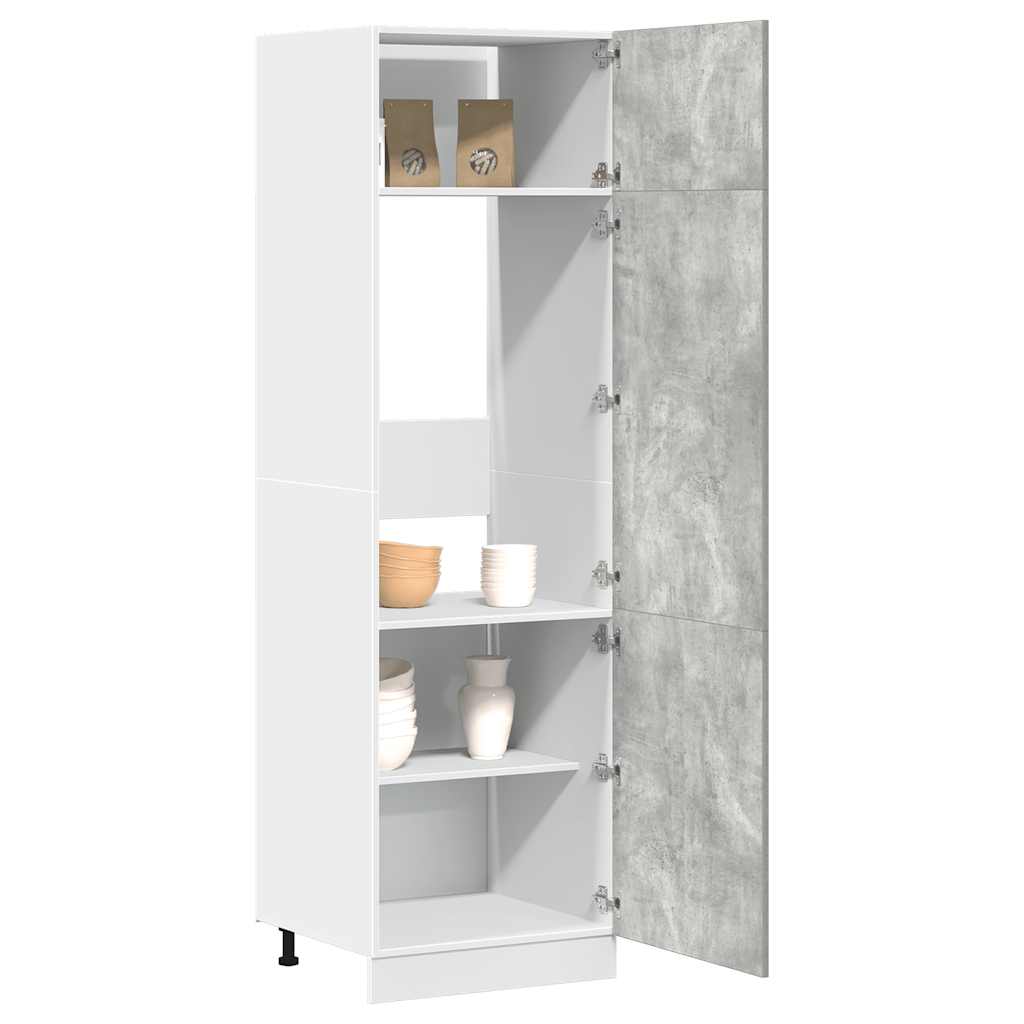 Mobile per Frigo “Lyon” Grigio Cemento 60x57x207 cm - homemem39