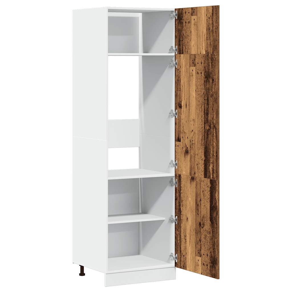 Armadio per Frigo “Lyon” Legno Antico 60x57x207 cm | homemem39