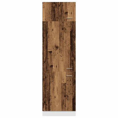 Armadio per Frigo “Lyon” Legno Antico 60x57x207 cm | homemem39