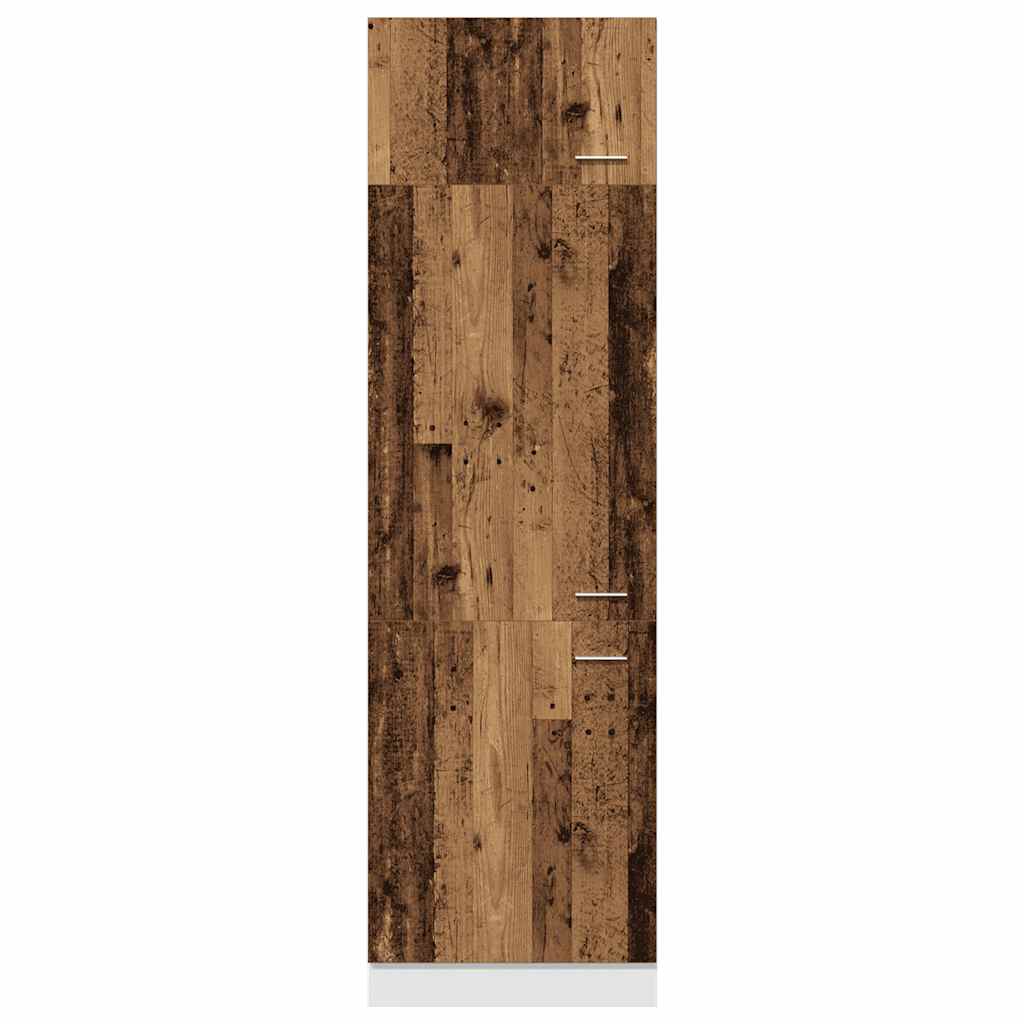Armadio per Frigo “Lyon” Legno Antico 60x57x207 cm - homemem39