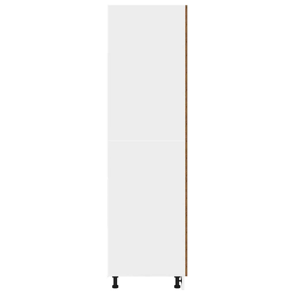 Armadio per Frigo “Lyon” Legno Antico 60x57x207 cm - homemem39