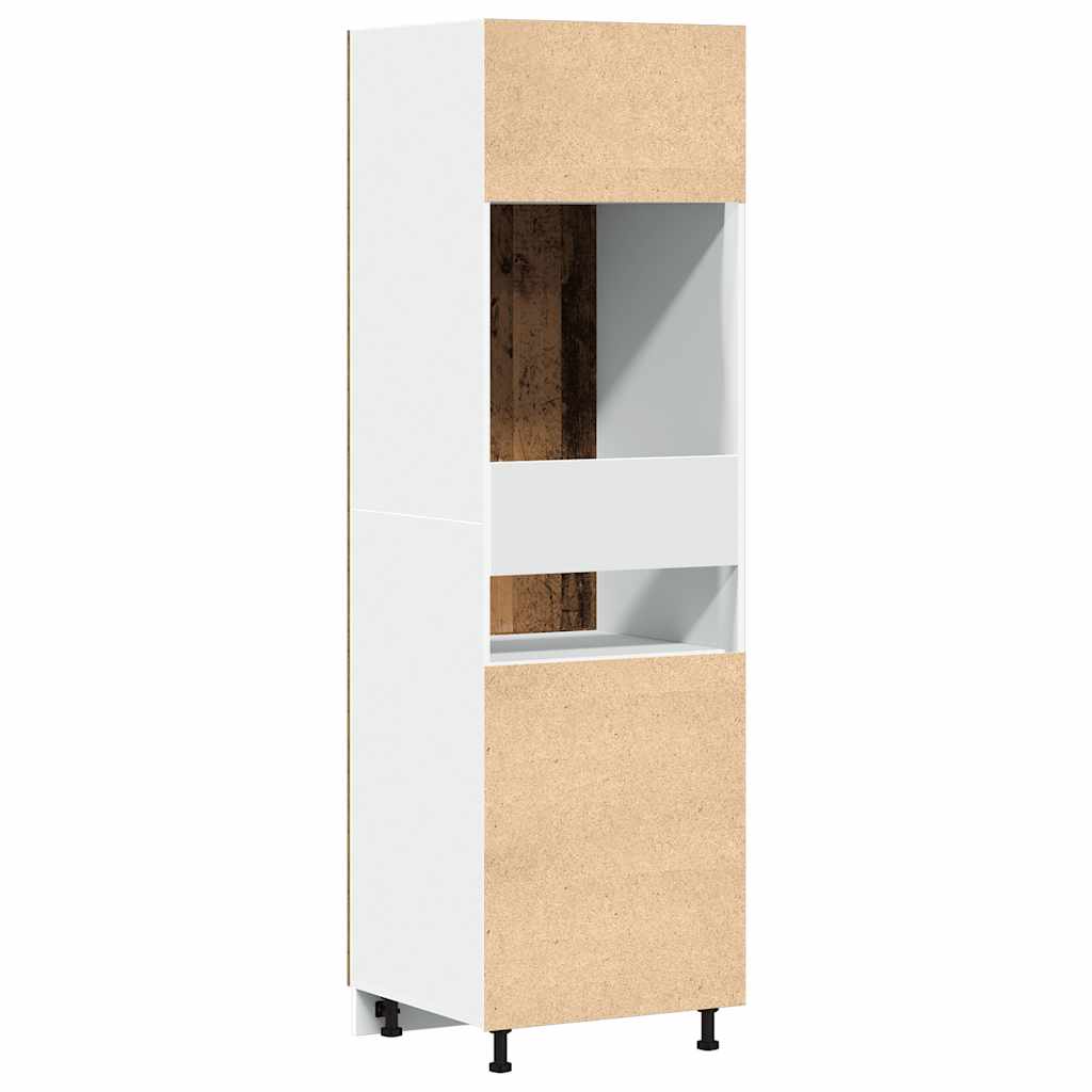 Armadio per Frigo “Lyon” Legno Antico 60x57x207 cm | homemem39