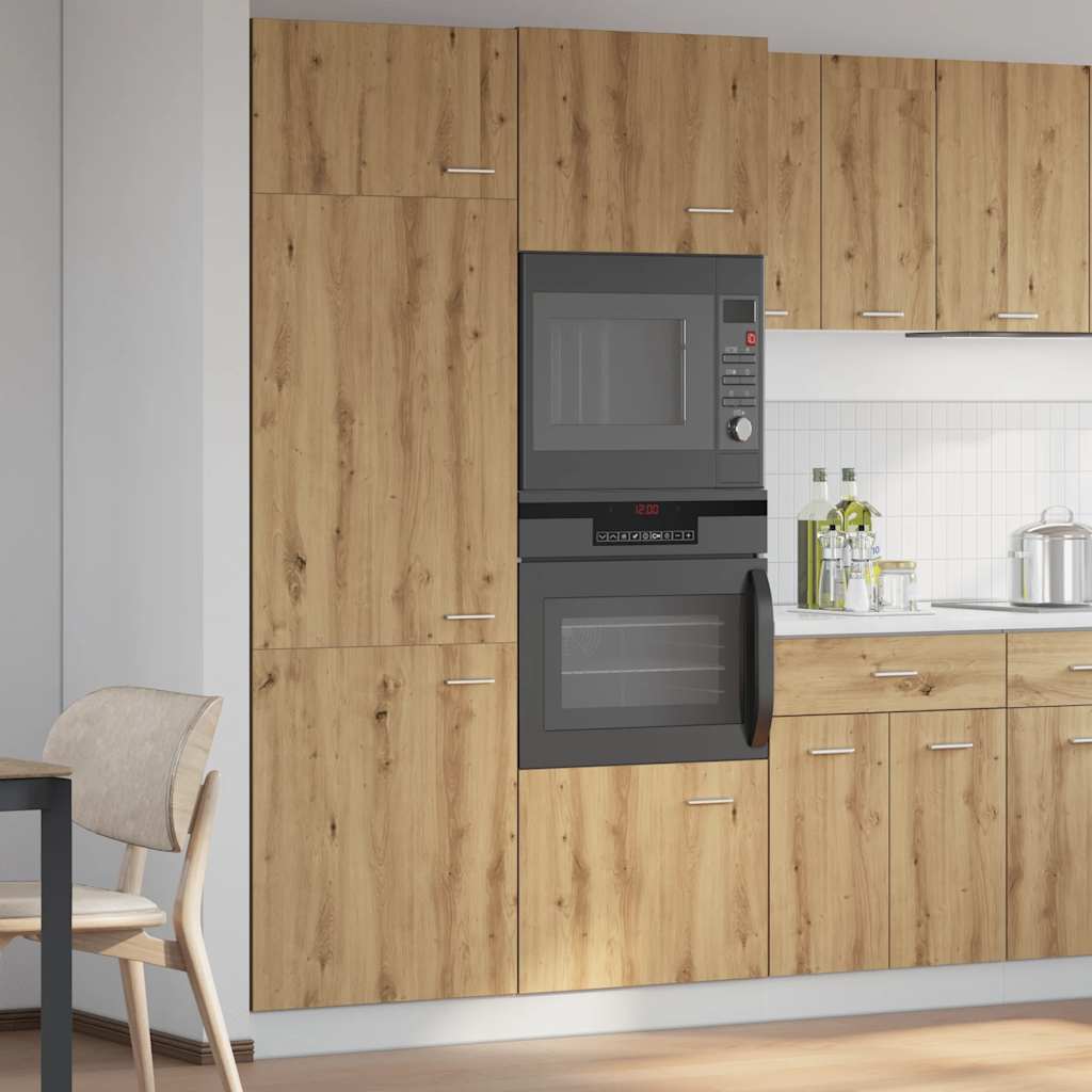 Mobile per Frigo “Lyon” Rovere Artigianale 60x57x207 cm - homemem39