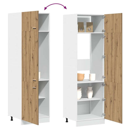 Mobile per Frigo “Lyon” Rovere Artigianale 60x57x207 cm | homemem39