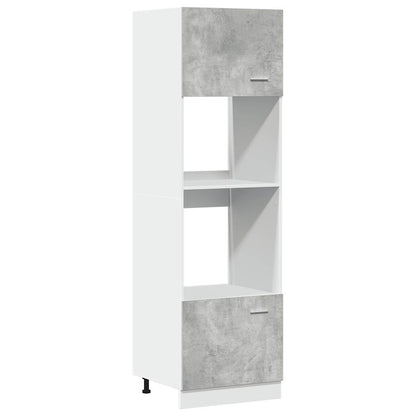 Mobile per Microonde “Lyon” Grigio Cemento 60x57x207 cm - homemem39