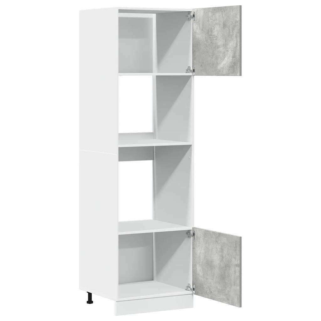 Mobile per Microonde “Lyon” Grigio Cemento 60x57x207 cm - homemem39