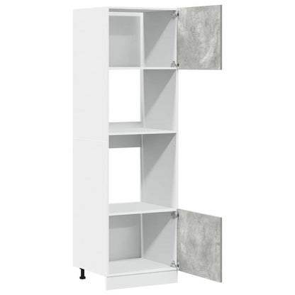Mobile per Microonde “Lyon” Grigio Cemento 60x57x207 cm - homemem39