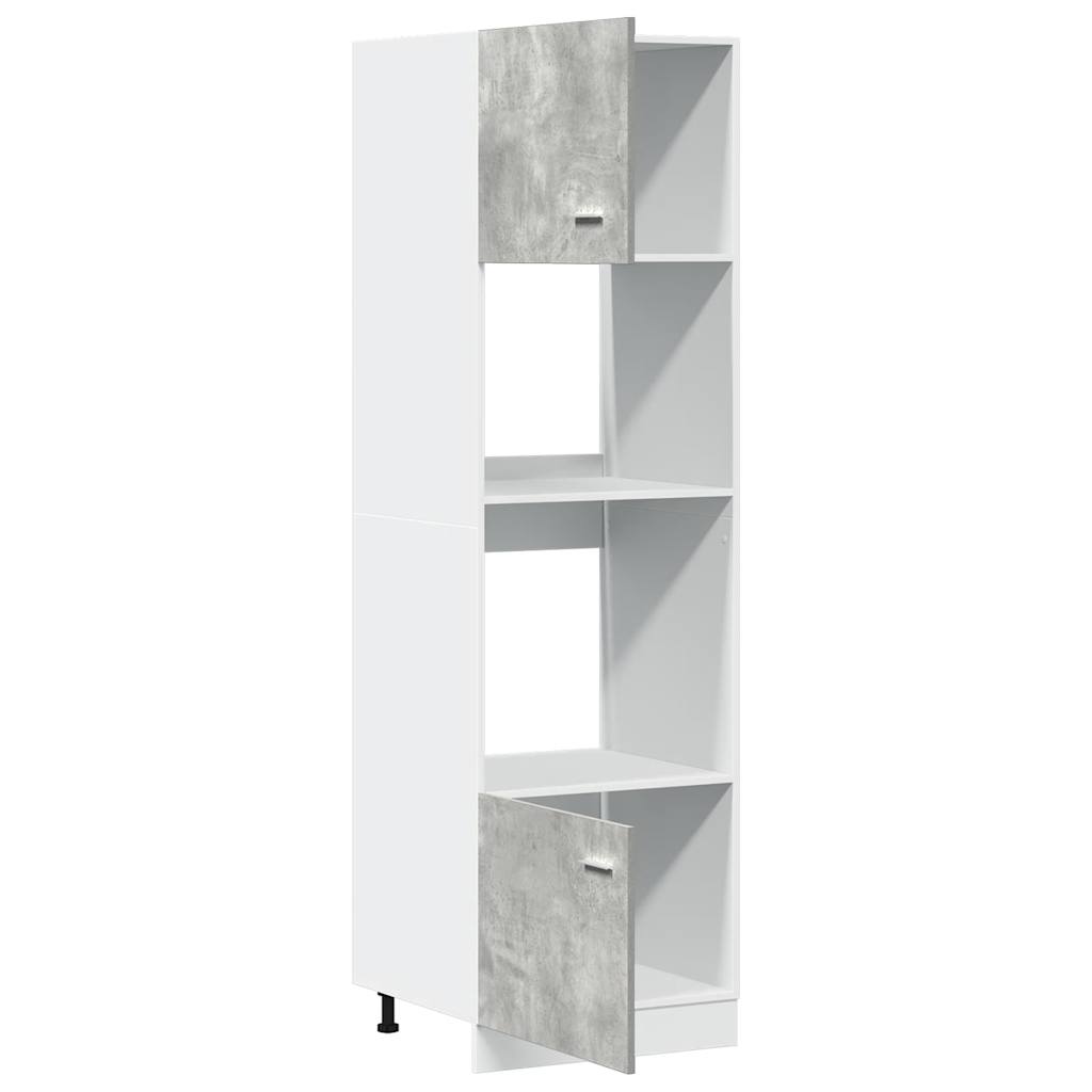 Mobile per Microonde “Lyon” Grigio Cemento 60x57x207 cm - homemem39