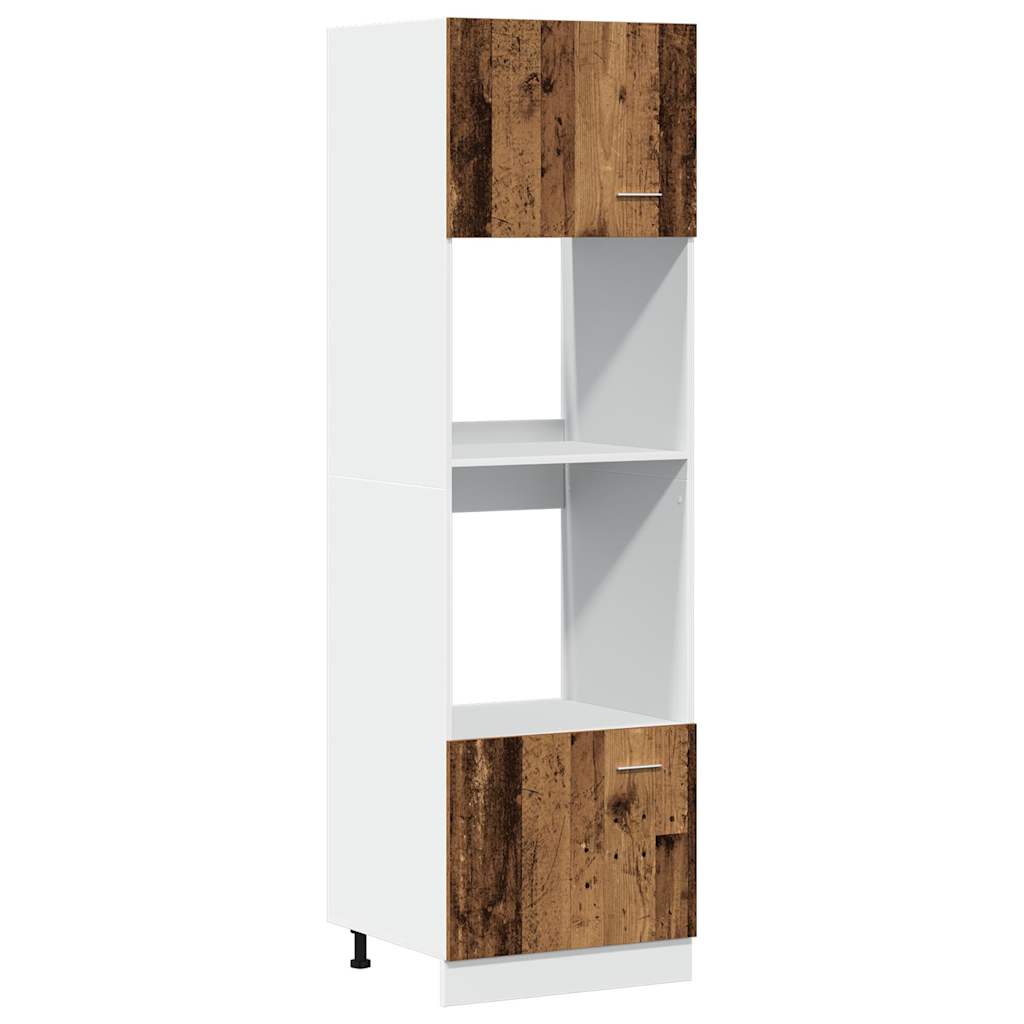 Mobile per Microonde “Lyon” Legno Antico 60x57x207 cm - homemem39