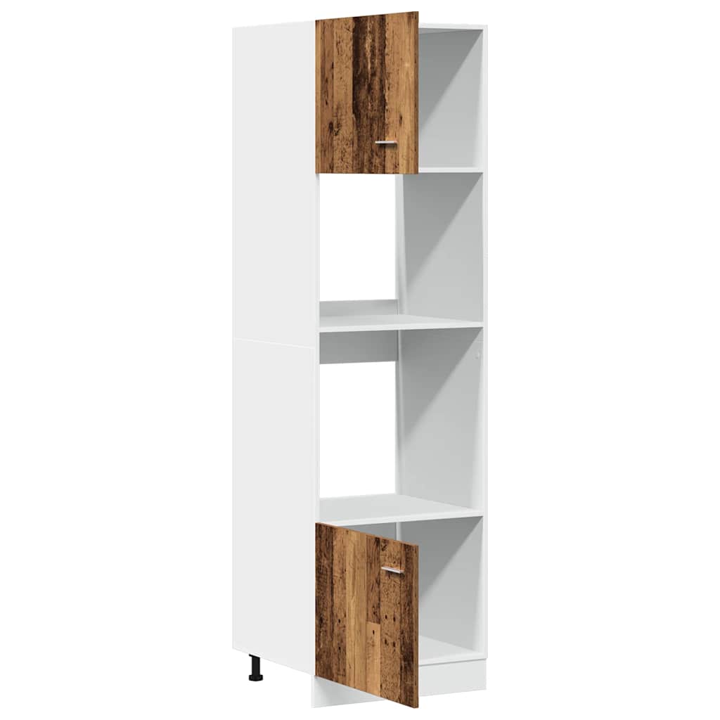 Mobile per Microonde “Lyon” Legno Antico 60x57x207 cm - homemem39