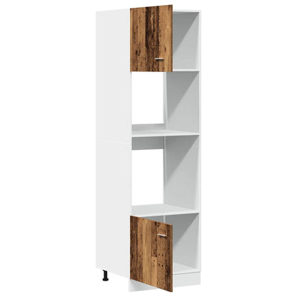 Mobile per Microonde “Lyon” Legno Antico 60x57x207 cm - homemem39