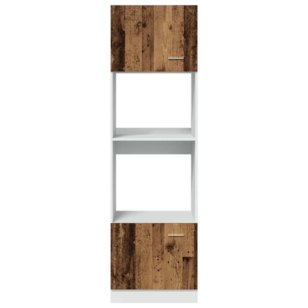 Mobile per Microonde “Lyon” Legno Antico 60x57x207 cm - homemem39
