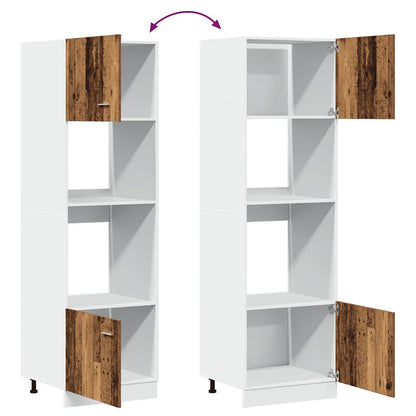 Mobile per Microonde “Lyon” Legno Antico 60x57x207 cm - homemem39