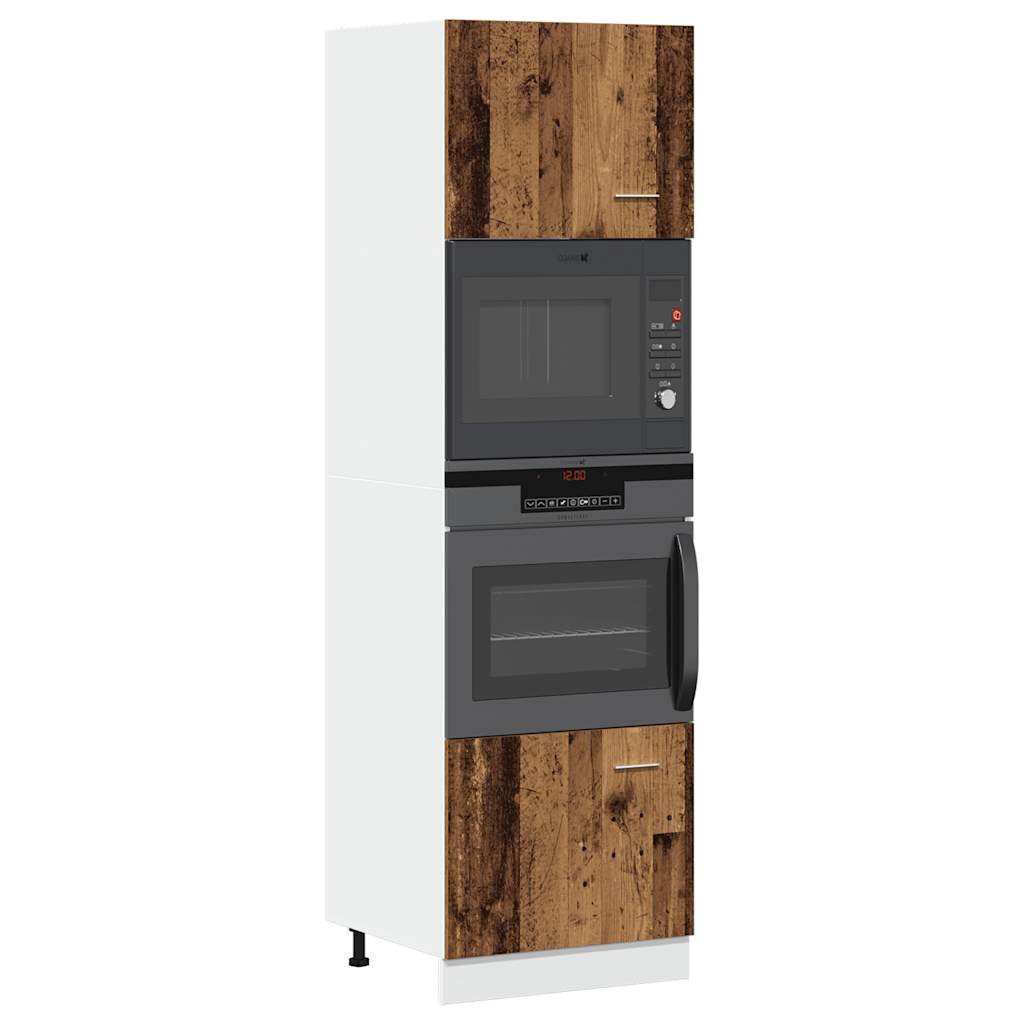 Mobile per Microonde “Lyon” Legno Antico 60x57x207 cm | homemem39