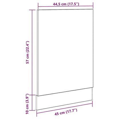 Pannello Lavastoviglie “Lyon” Grigio Cemento 45x3x67 cm | homemem39