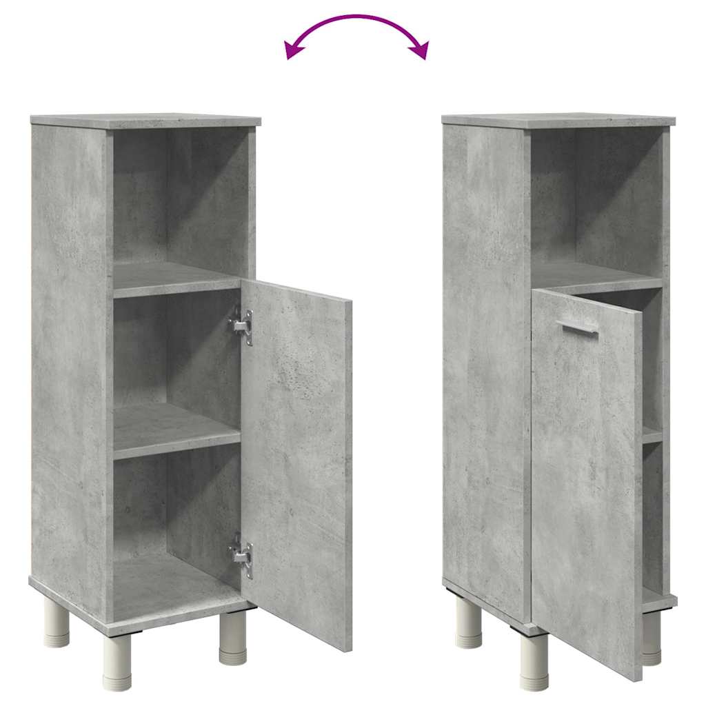 Mobile da Bagno Grigio Cemento 30x30x95 cm in Legno Multistrato | homemem39