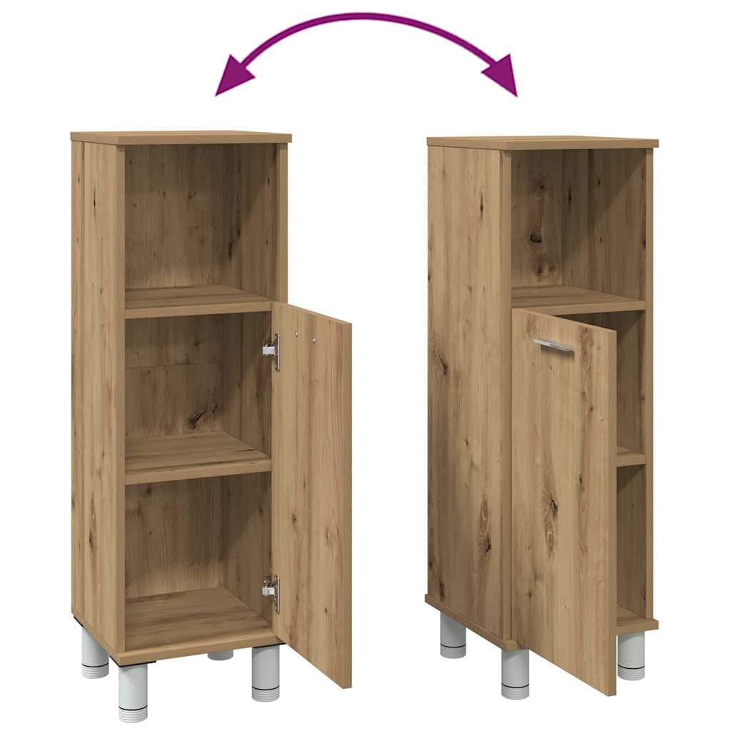 Armadietto Bagno Artigianale 30x30x95 cm in Legno Multistrato | homemem39
