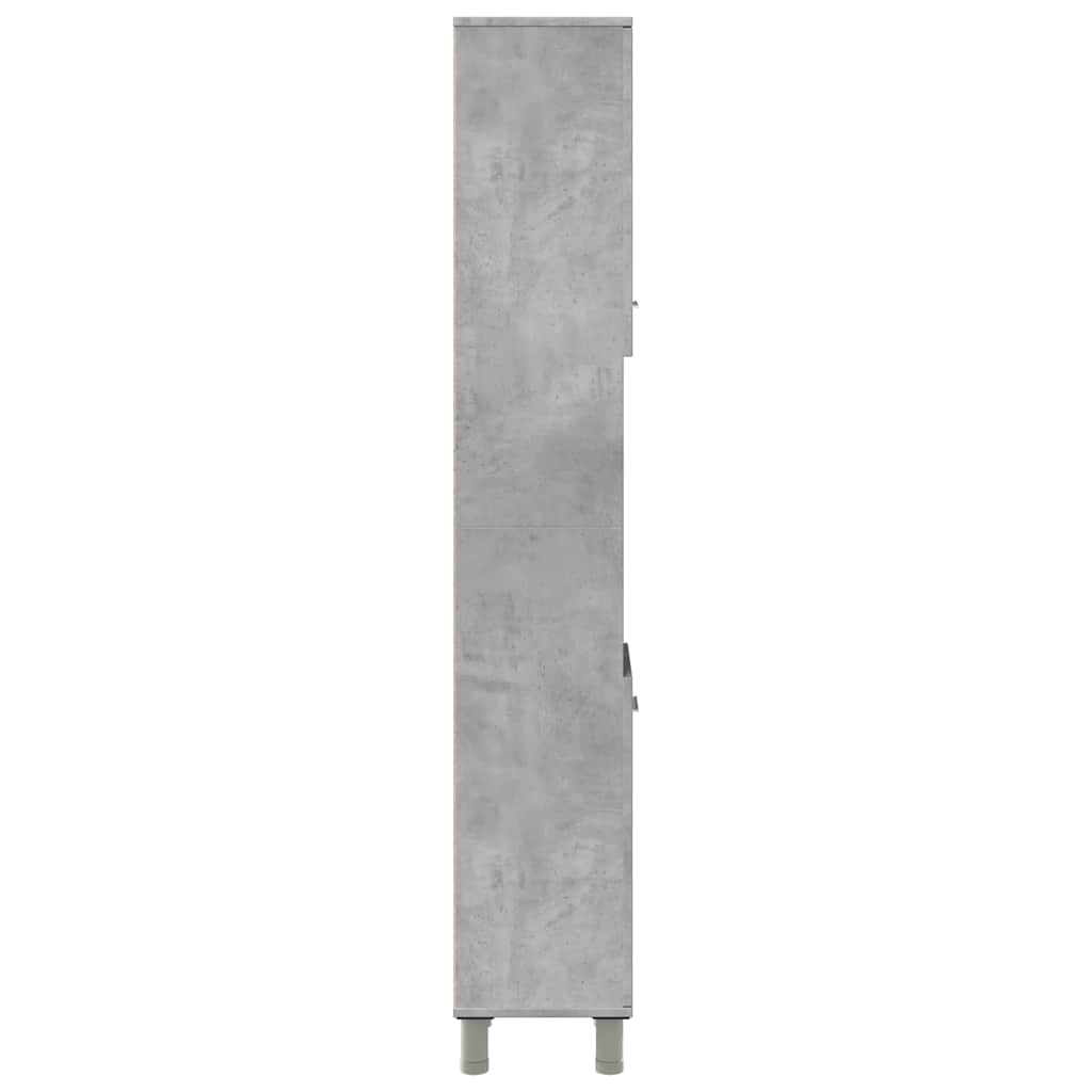 Mobile da Bagno Grigio Cemento 30x30x179 cm Legno Multistrato | homemem39