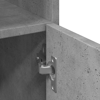 Mobile da Bagno Grigio Cemento 30x30x179 cm Legno Multistrato | homemem39