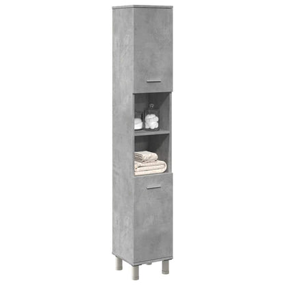 Mobile da Bagno Grigio Cemento 30x30x179 cm Legno Multistrato | homemem39