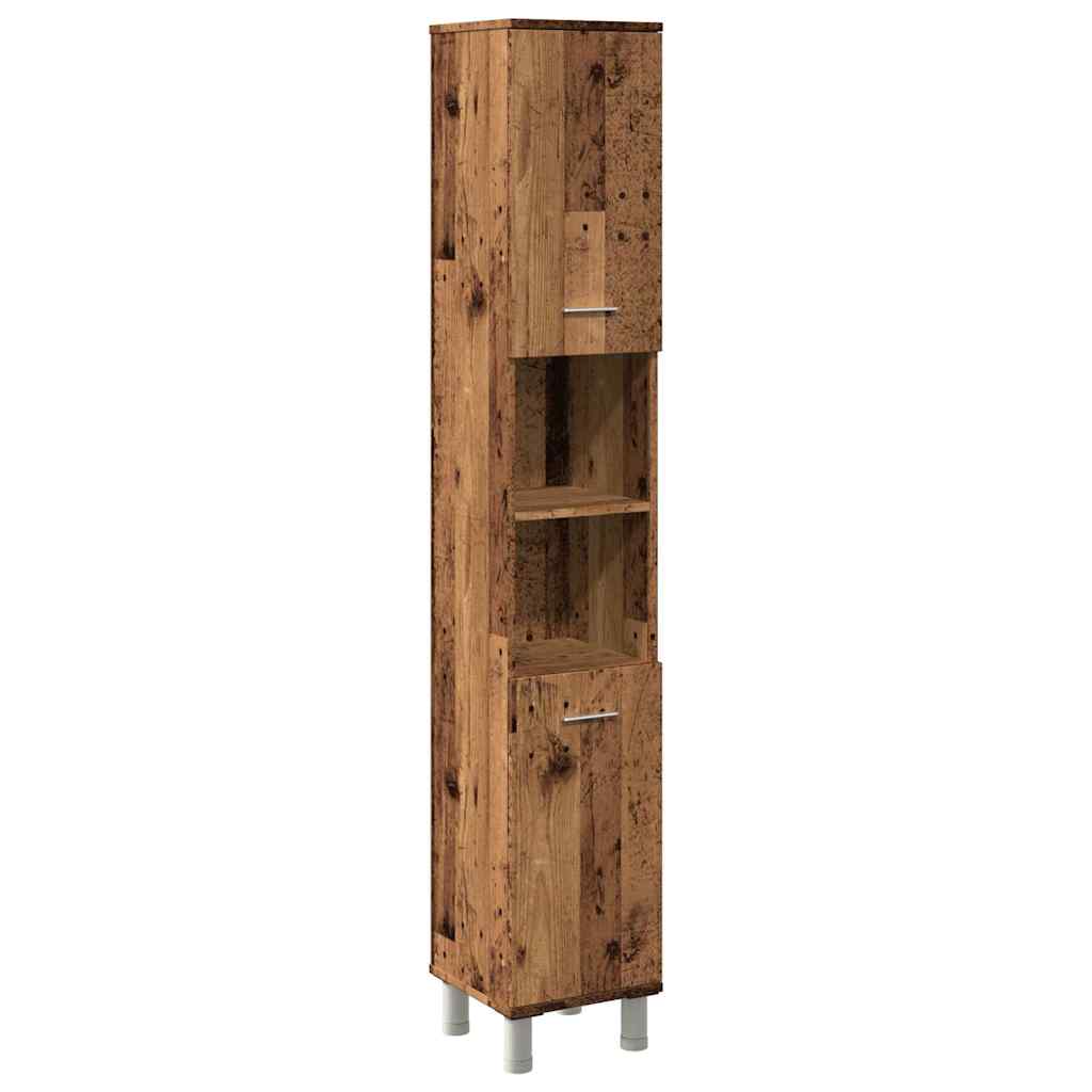 Mobile da Bagno Legno Antico 30x30x179 cm in Legno Multistrato | homemem39