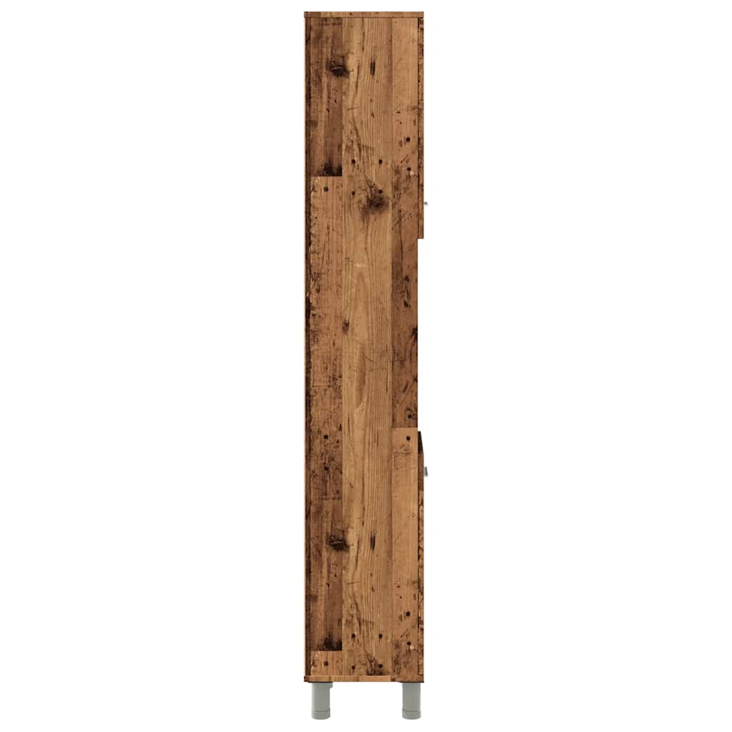 Mobile da Bagno Legno Antico 30x30x179 cm in Legno Multistrato | homemem39