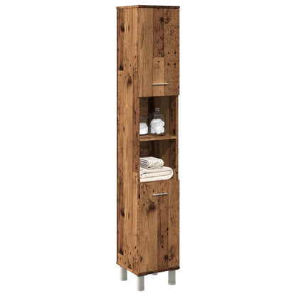 Mobile da Bagno Legno Antico 30x30x179 cm in Legno Multistrato | homemem39