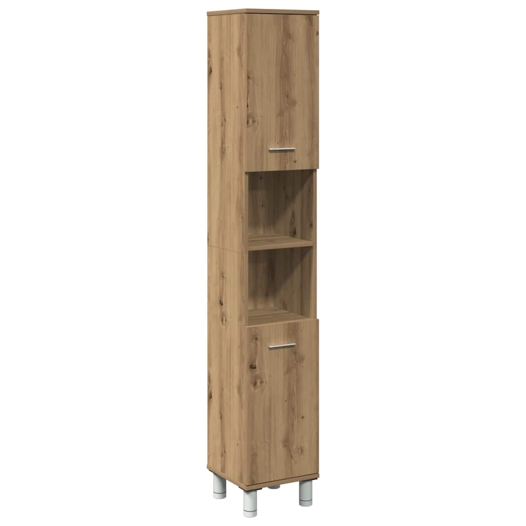 Mobiletto da Bagno Rovere Artigianale Legno Multistrato | homemem39