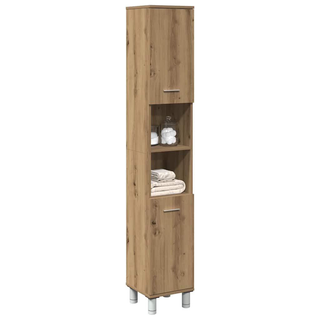 Mobiletto da Bagno Rovere Artigianale Legno Multistrato