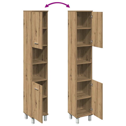 Mobiletto da Bagno Rovere Artigianale Legno Multistrato | homemem39
